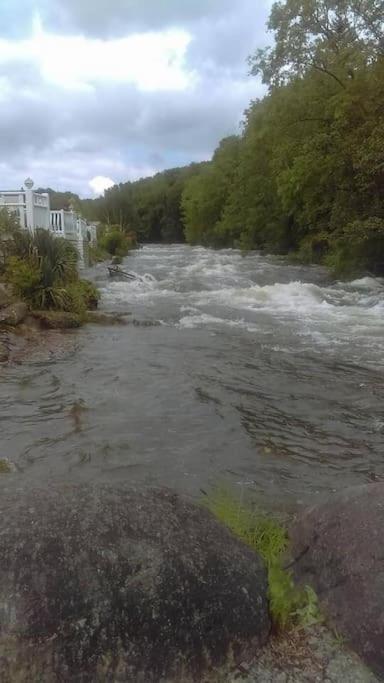 Stunning 3 Bed Riverside Cabin In Snowdonia Caeathro Kültér fotó